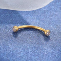 Titanium 16G (1.2MM) Internally Threaded Rook Eyebrow Piercing