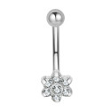 Titanium 16G (1.2MM) Internally Threaded Flower Rook Eyebrow Piercing