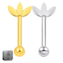 Titanium 16G (1.2MM) Internally Threaded Addidas Rook Eyebrow Piercing