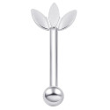 Titanium 16G (1.2MM) Internally Threaded Addidas Rook Eyebrow Piercing