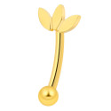 Titanium 16G (1.2MM) Internally Threaded Addidas Rook Eyebrow Piercing