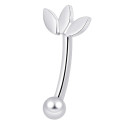Titanium 16G (1.2MM) Internally Threaded Addidas Rook Eyebrow Piercing
