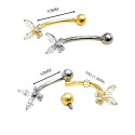 Rook_bh_01 ASTM F136 Titanium 16G (1.2MM) Internally Threaded Rook Belly Eyebrow Piercing 10MM