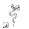 Titanium Snake Flat Back Stud – Internally Threaded