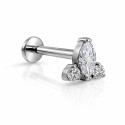 Marquise Trinity Flat Back Stud