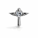 Titanium Angel Wing CZ Stud – Internally Threaded (16G)