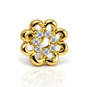Titanium Floral Cluster Flat Back Stud
