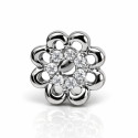Titanium Floral Cluster Flat Back Stud
