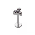 Natural Titanium 16G (1.2MM) Internally Threaded Trinity Piercing Stud