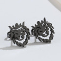 Surgical Steel Butterfly Back Lion Face Men Studs