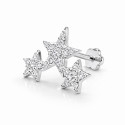 18K White Gold Triple Star Moissanite (Sold Per Piece)