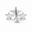 18K White Gold Triple Star Moissanite (Sold Per Piece)