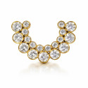 Curved Cluster 18K Gold • D-Color Moissanite