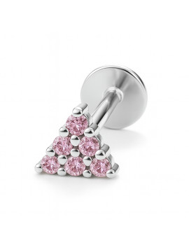 18K White Gold Pink ...