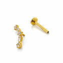Titanium Marquise Cluster Flat-Back Stud