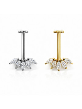 18K Gold Marquise Fa...