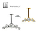 Vertical Helix & Traditional Maharashtrian Bugadi Piercing — 5 CZ Cluster