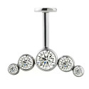 Vertical Helix & Traditional Maharashtrian Bugadi Piercing — 5 CZ Cluster