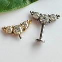 Bugadi / Vertical Helix Cluster — Bezel-Set
