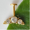 Bugadi / Vertical Helix Cluster — Bezel-Set
