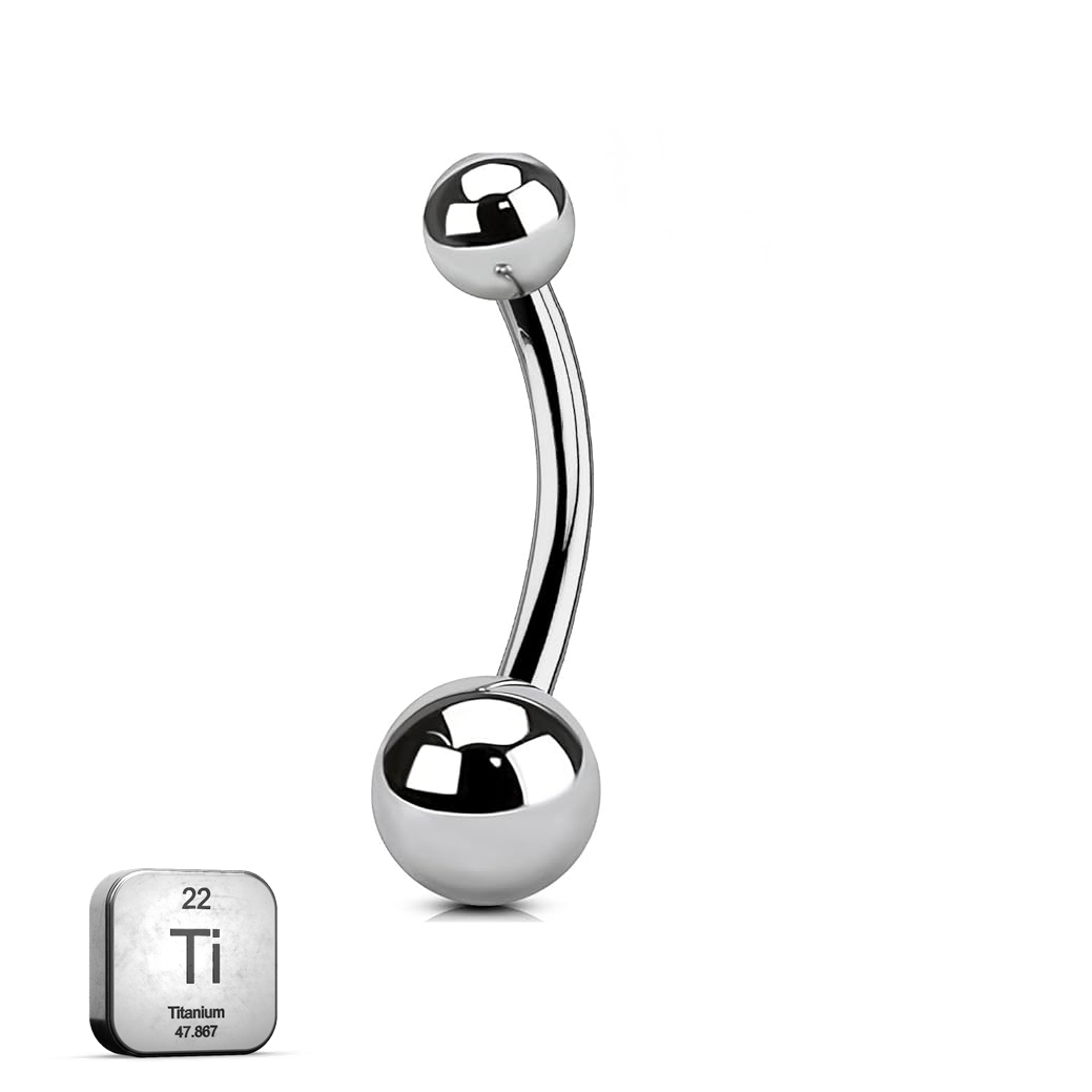 Titanium Plain Ball Belly Piercing Jewelry