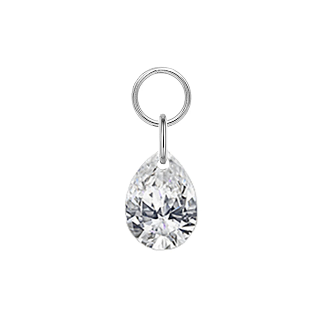 Charm_03 ASTM F136 Titanium Beautiful Piercing Dangling Pear Charm