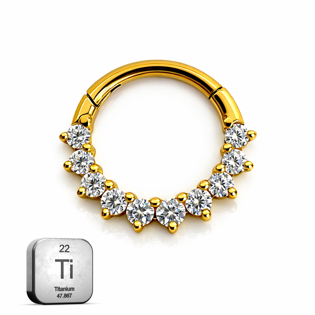 Premium CZ Pavé Hinged Clicker Ring