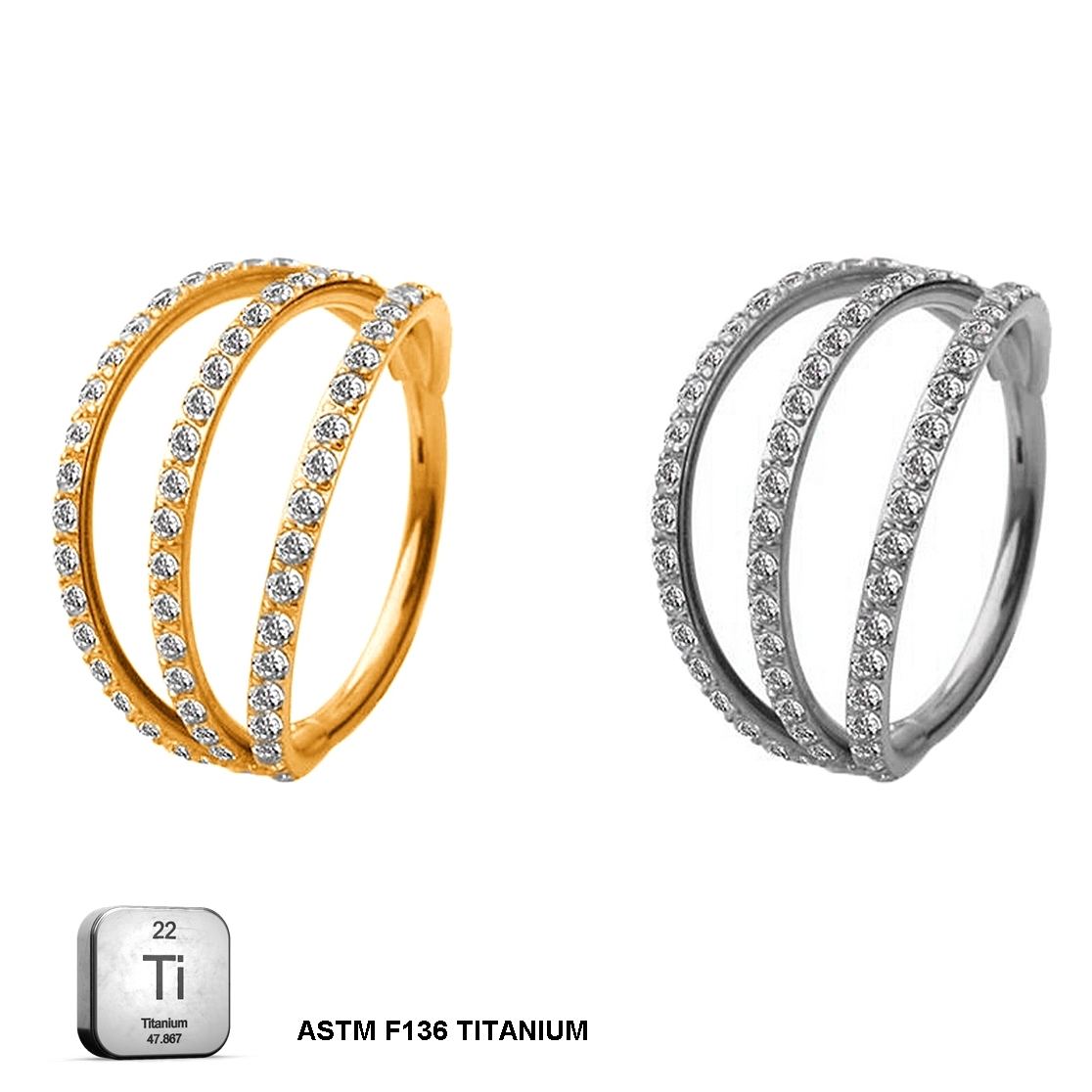Triple Row Hinged Lock Hoop