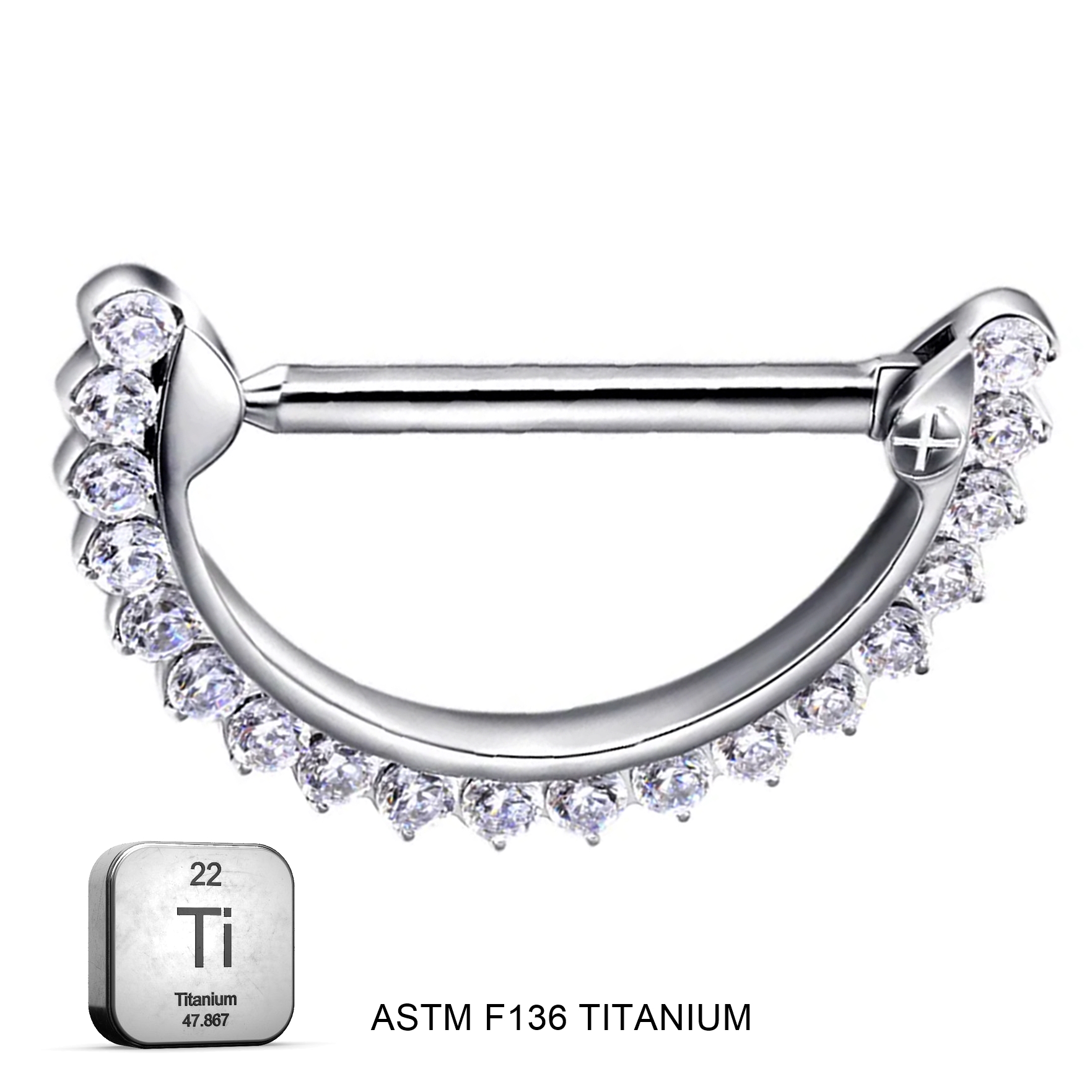 ASTM F136 Titanium Half Circle Nipple Piercing Jewelry 